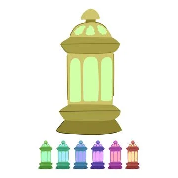 Holy arabic lantern vector cartoon graphic Stock Illustration