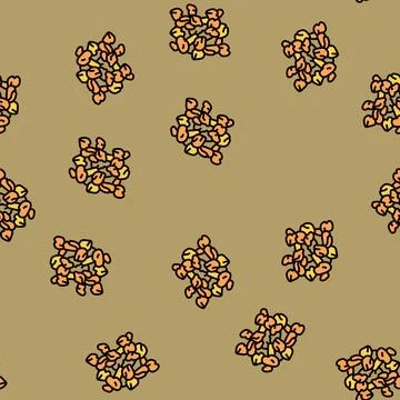 Holy basil ayurvedic herb vector seamless pattern Stockillustratie