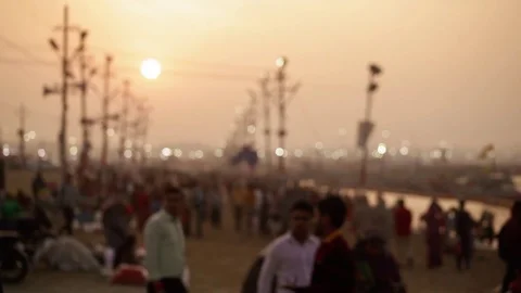Holy Bath in The Ganges Stock-Footage 110718078