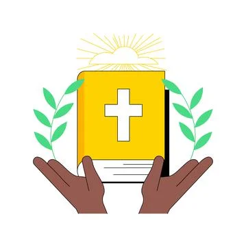 Holy bible abstract concept vector illustration. Stock Illustration