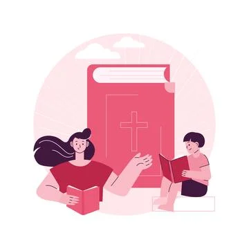 Holy bible abstract concept vector illustration. Stock Illustration