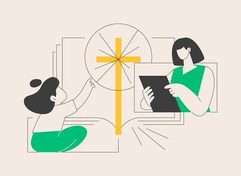Holy bible abstract concept vector illustration. Stock Illustration