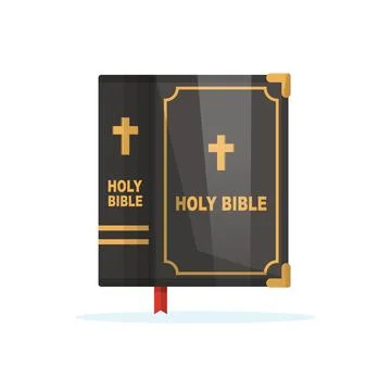 Holy bible book. Front view. The word of God Stock Illustration