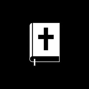 Holy bible book solid icon, religion elements Illustrazione stock