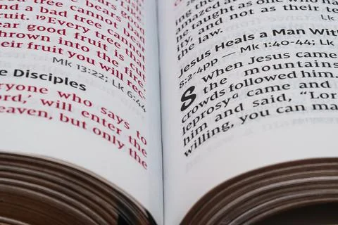 Holy Bible Close-up Macro Stock Photos