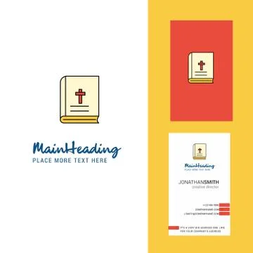 Holy Bible Creative Logo and business card. vertical Design Vector Illustrazione stock