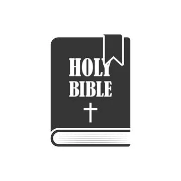 Holy bible icon in flat style. Christianity book vector illustration on iso.. Stock Illustration