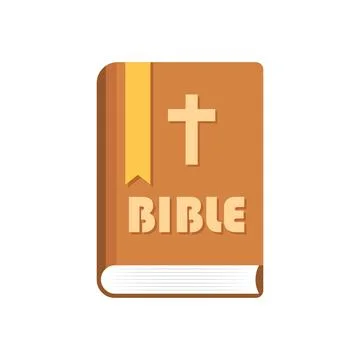 Holy bible icon in flat style. Christianity book vector illustration on iso.. Stock Illustration