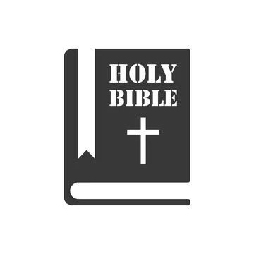 Holy bible icon in flat style. Christianity book vector illustration on iso.. Stock Illustration