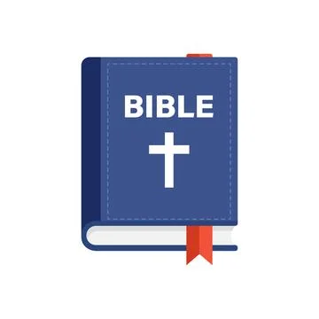 Holy bible icon in flat style. Christianity book vector illustration on iso.. Stock Illustration