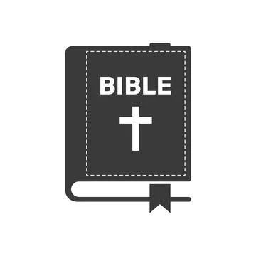 Holy bible icon in flat style. Christianity book vector illustration on iso.. Stock Illustration