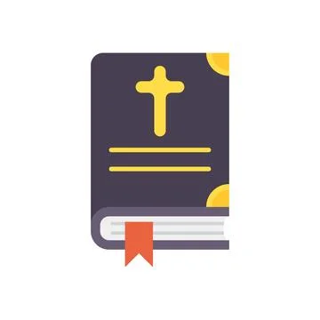 Holy bible icon in flat style. Christianity book vector illustration on iso.. Stock Illustration
