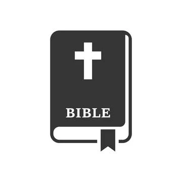 Holy bible icon in flat style. Christianity book vector illustration on iso.. Stock Illustration