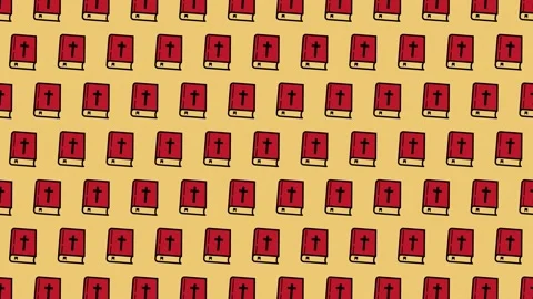 Holy Bible Icon  Pattern Background Stock Footage 318786461