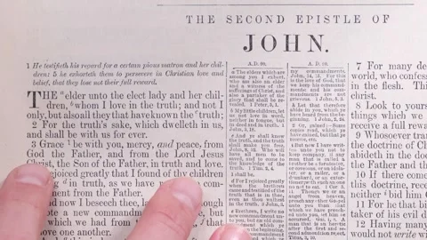 Holy Bible study concept Second John Stock-Footage 293607370