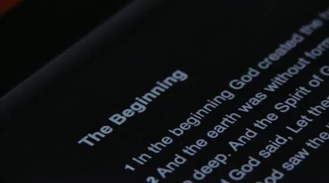 The Holy Bible on a tablet computer 库存影片 12389727