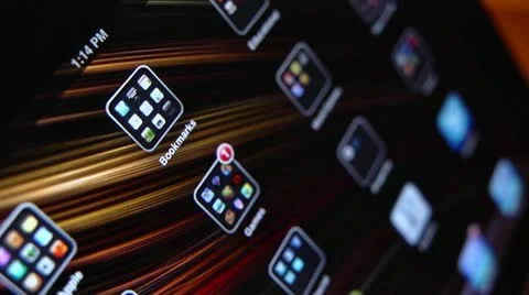 The Holy Bible on a tablet computer Stock Footage 12389772