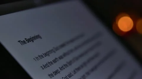 The Holy Bible on a tablet computer 库存影片 12389831