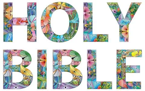HOLY BIBLE. Vector decorative zentangle object for decoration Иллюстрация