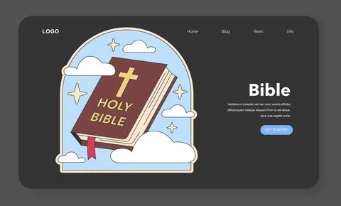 Holy Bible vector illustration. . Flat vector illustration Stock Illustration
