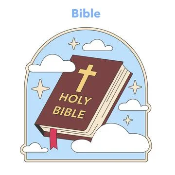 Holy Bible vector illustration. . Flat vector illustration Stock Illustration