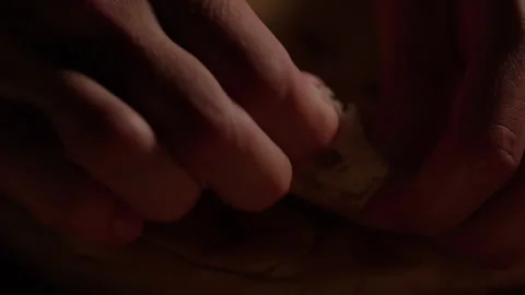 Holy Communion Bread Being Broken Stock Footage 219577797