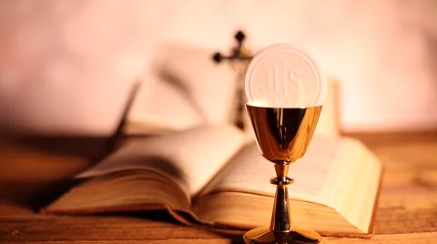 Holy communion for christianity religion | Stock Video | Pond5