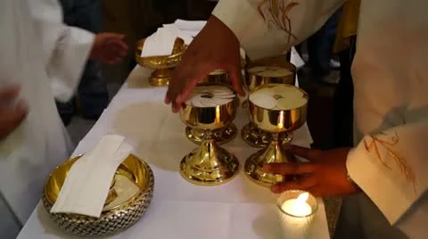 Holy communion Stock Footage