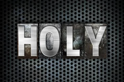 Holy Concept Metal Letterpress Type Stock-Illustration