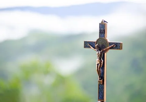 Holy Cross with customizable space for text or message. Christianity concept. Photos