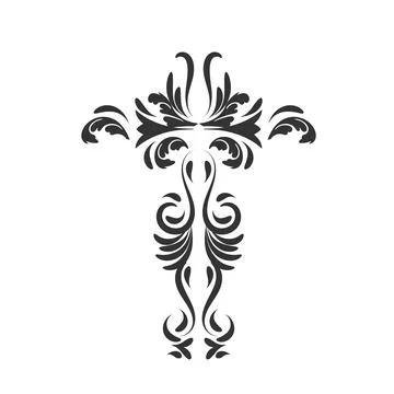 Holy Cross Design for Tattoo design Stock Illustration