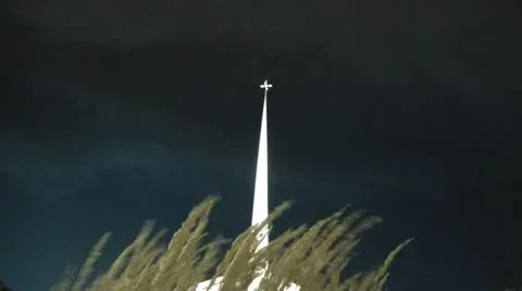 Holy Cross at Night Video stock 12588314