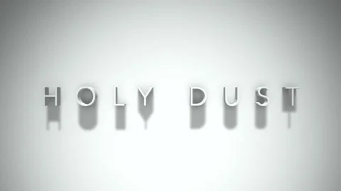 Holy Dust 3D title animation with shadows on a white background Stock Footage 296705931