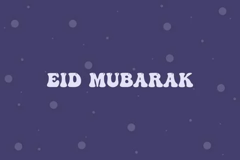 Holy Eid Mubarak typography Design Stock Illustration