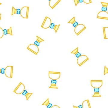 Holy grail vector seamless pattern color Stock Illustration