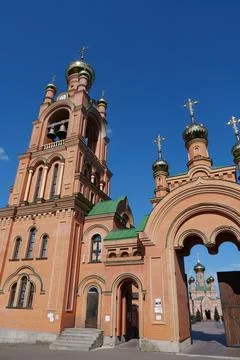 Holy Intercession Monastery, Goloseevsky Hermitage in Kyiv city, Ukraine Fotos de archivo