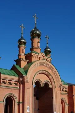 Holy Intercession Monastery, Goloseevsky Hermitage in Kyiv city, Ukraine Stockfoto's