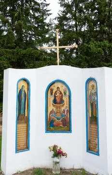 The Holy key. Okovetsky holy spring. Stock Photos