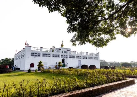 Holy Maya Dev Temple in Lumbini. The birthplace of Lord Gautama Buddha Stock Photos