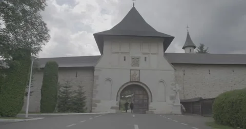 Holy monastery of 17th century.   Stock Footage 169861470