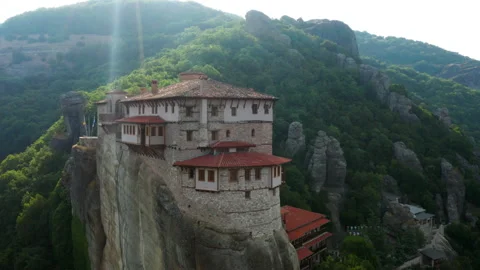 Holy Monastery of Roussanou Video stock 342778341