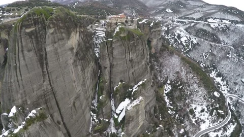 Holy Monastery of Varlaam in Meteora Video stock 145997074