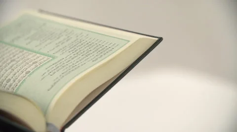 Holy Quran on stand. Stock Footage 54484061