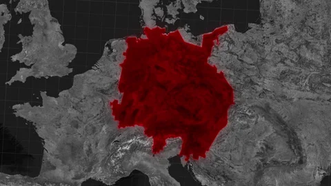 Holy Roman Empire Map 1650 AD Stock Footage 325366596