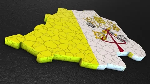 Holy See map 3d. 3d map of the Holy See. Stock Footage 273108963