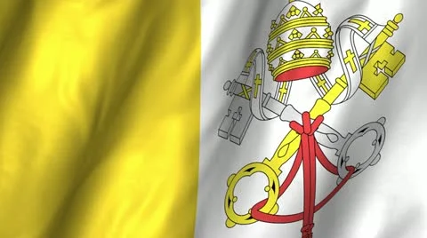 Holy See Waving Flag Video stock 12279976