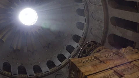 Holy Sepulchre inside Stock Footage 113860998