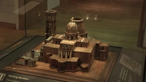 Holy Sepulchre Model, Ashmolean Musuem, University of Oxford, England, UK Stock Footage 325523473