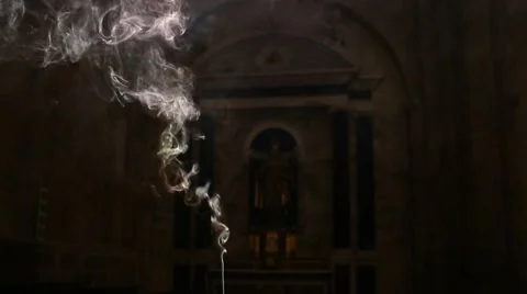 Holy Smoke on black background 動画素材 42382782