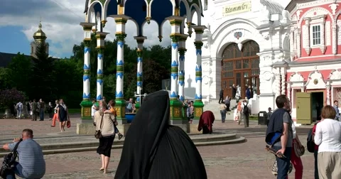 The Holy source, the assumption chapel over the well Stock Footage 67697340